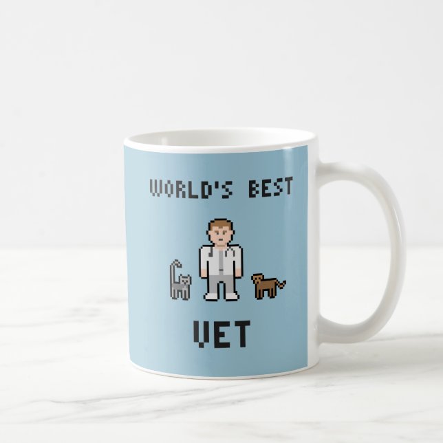 Pixel World's Best Vet Mug (Right)
