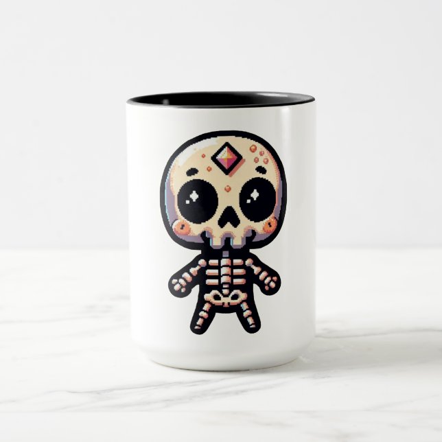 Pixelart Skeleton Mug (Center)