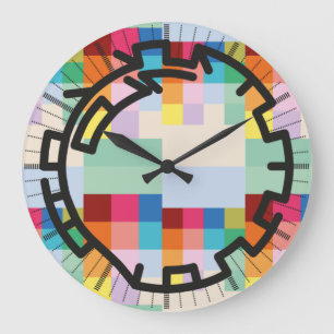 PIXELAT chained numbers by Masanser Large Clock
