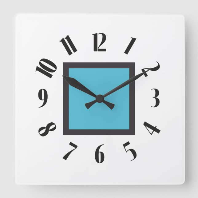 PIXELAT FIRST SERIES LEX by Masanser Square Wall Clock (Front)