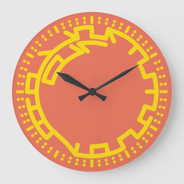 Pixelat prime max chained numbers by Masanser Large Clock (Front)