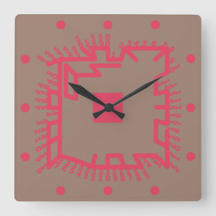 Pixelat prime max chained numbers by Masanser Square Wall Clock