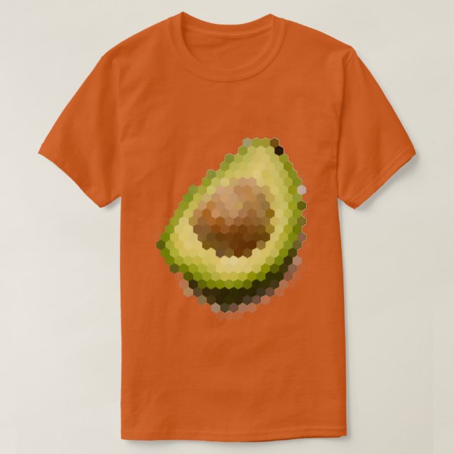 pixelated avocado T-Shirt (Design Front)