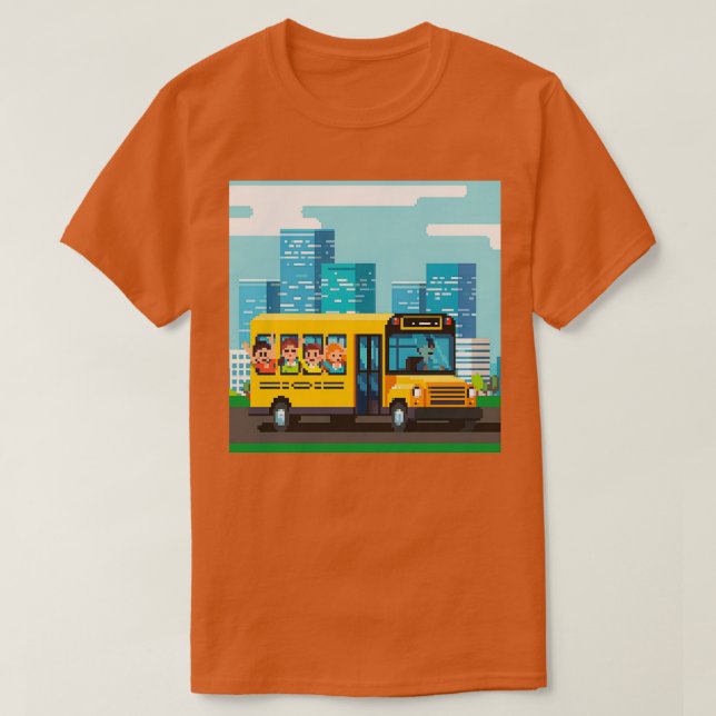 Pixelated Back to School T-Shirt (Design Front)