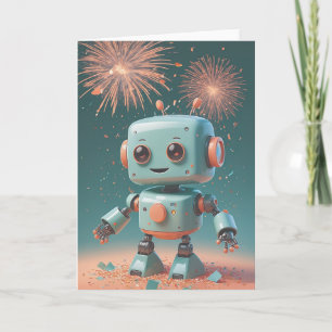 Pixelated Birthday Confetti Party Card