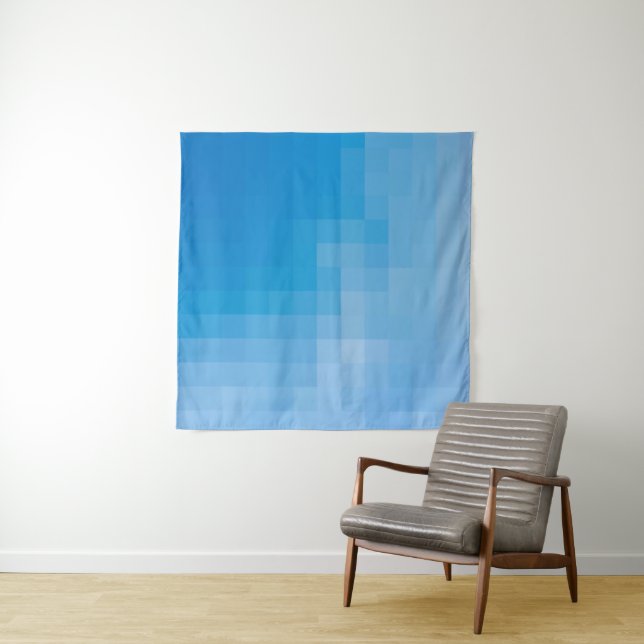 Pixelated Blues  Tapestry (In Situ)