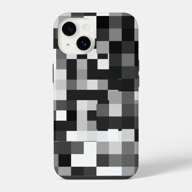 Pixelated blur Pattern iPhone Case (Back)