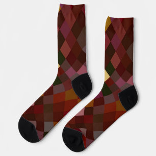 Pixelated Brown Socks