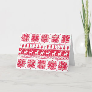 Pixelated Christmas pattern, card