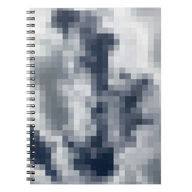 Pixelated Cloud Spiral Notebook (Front)