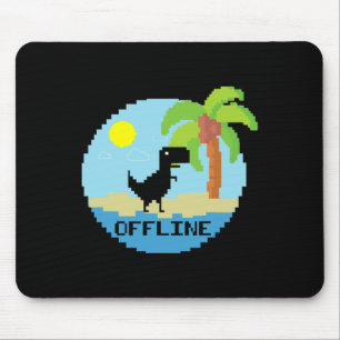 Pixelated Dinosaur Vacation Tech Enthusiasts Coder Mouse Mat