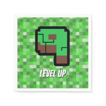 Pixelated Gamer Green Building Level Up 9