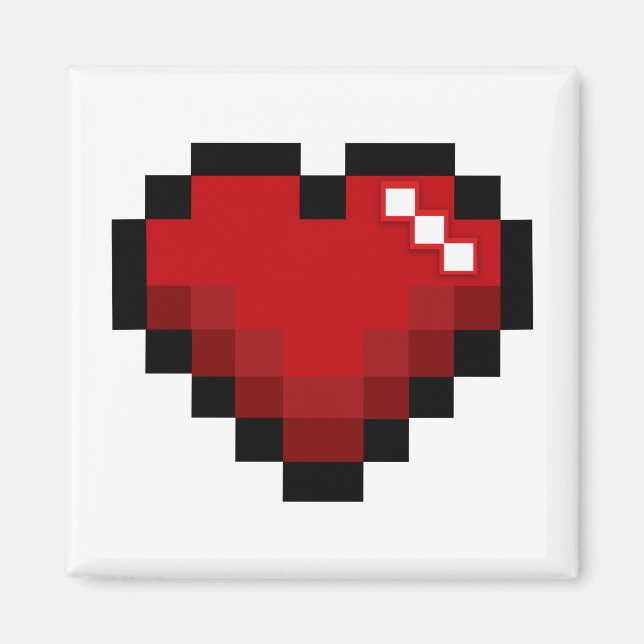 Pixelated Heart Magnet (Front)