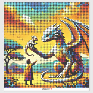 pixelated image of a dragon trainer