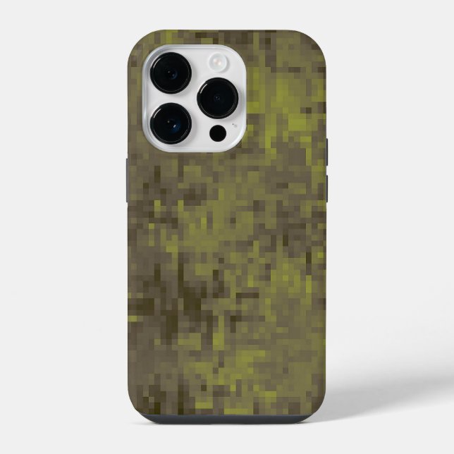 Pixelated Jungle Camo iPhone Case (Back)