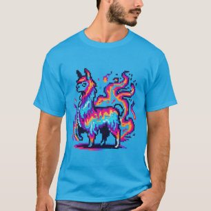 Pixelated Llama Blaze T-Shirt