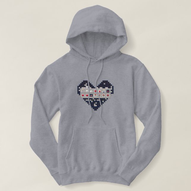 Pixelated Love Hoodie (Design Front)