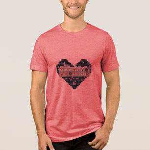 Pixelated Love Tri-Blend Shirt