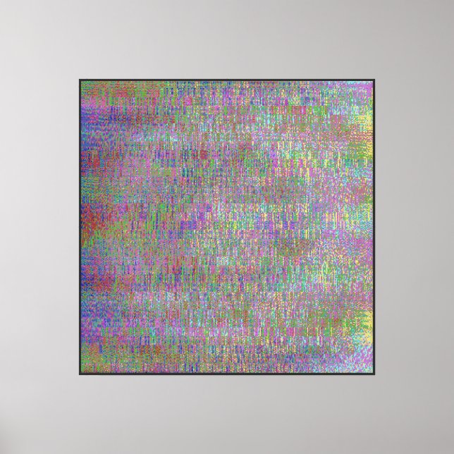 Pixelated Mathematical Pattern  Canvas Print (Front)