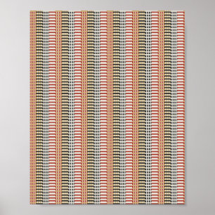 Pixelated Mathematical Pattern  Poster