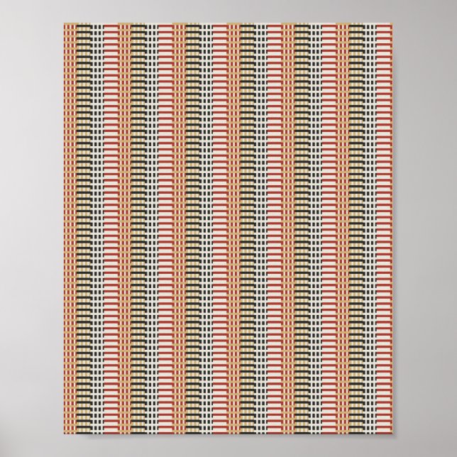 Pixelated Mathematical Pattern  Poster (Front)