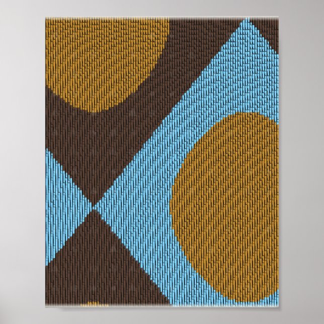 Pixelated Minimalist Pattern  Poster (Front)