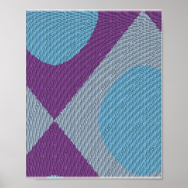 Pixelated Minimalist Pattern  Poster (Front)