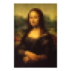 Pixelated Mona Lisa 2 Photo Print