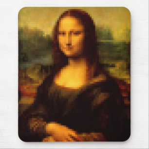 Pixelated Mona Lisa Mouse Mat