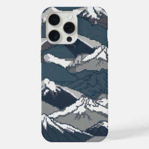 pixelated mountains iPhone 15 pro max case