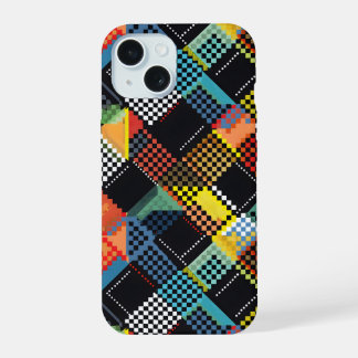 Pixelated Patchwork iPhone 15 Case