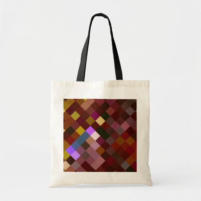 Pixelated Pattern - Brown Tote Bag (Front)