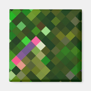 Pixelated Pattern - Green Magnet