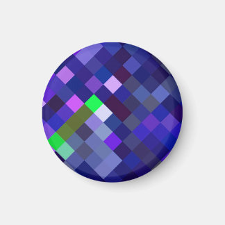 Pixelated Pattern - Indigo Magnet