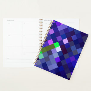 Pixelated Pattern - Indigo Planner
