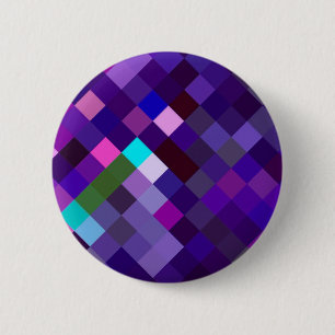 Pixelated Pattern - Purple 6 Cm Round Badge