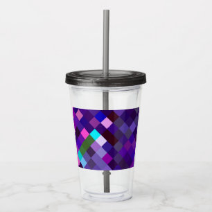 Pixelated Pattern - Purple Acrylic Tumbler