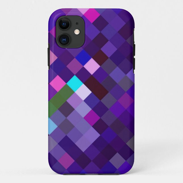 Pixelated Pattern - Purple Case-Mate iPhone Case (Back)