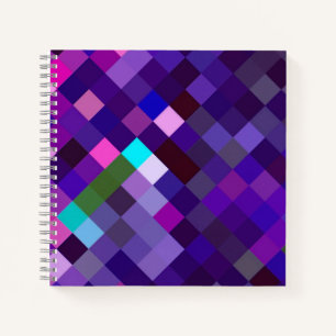 Pixelated Pattern - Purple Notebook