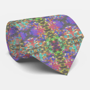 Pixelated Patterned Beyond Colors Of The Rainbow Tie