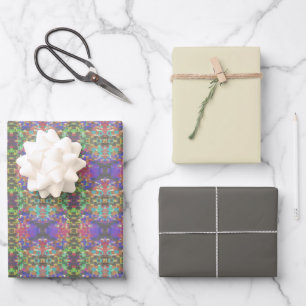 Pixelated Patterned Beyond Colours Of The Rainbow Wrapping Paper Sheet