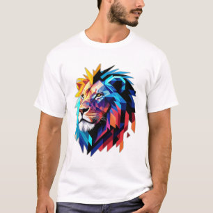 Pixelated Pride : Geometric Lion  T-Shirt