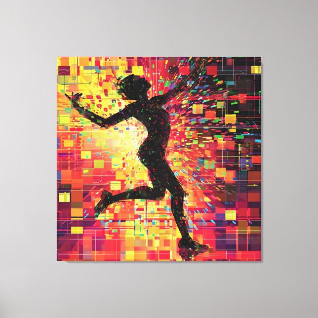 Pixelated Pulse Canvas Print (Front)