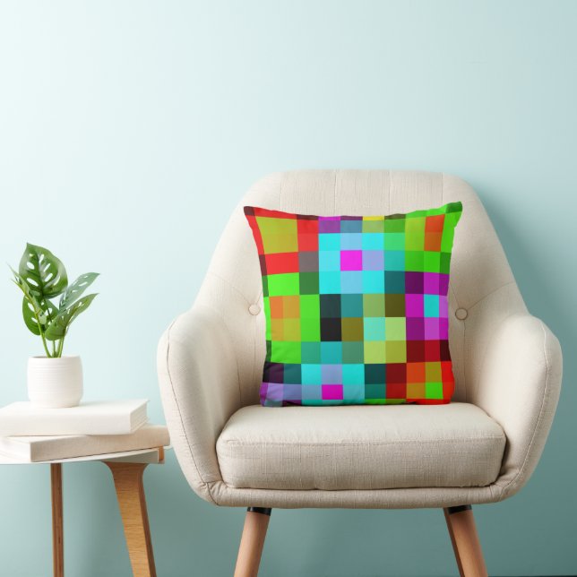 Pixelated Throw Pillow (Chair)