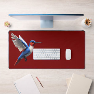 Pixeled Hummingbird Desk Mat