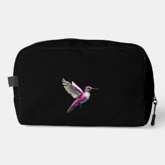 Pixeled Pink Hummingbird- Dopp Kit