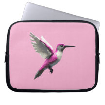 Pixeled Pink Hummingbird-