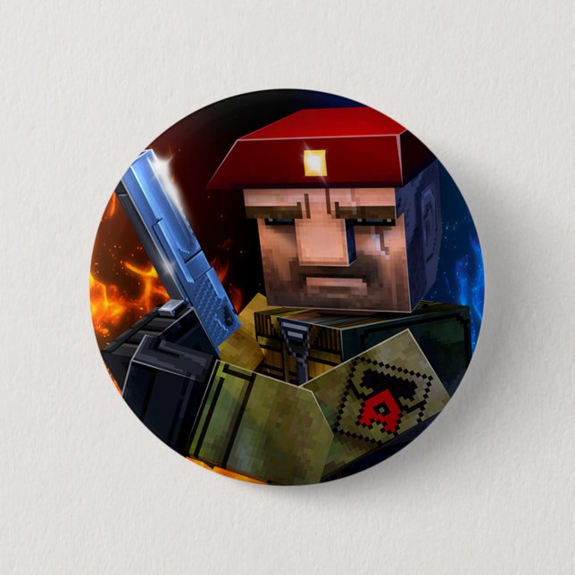 Pixelfield Game | Brutal Warrior Button (Front)