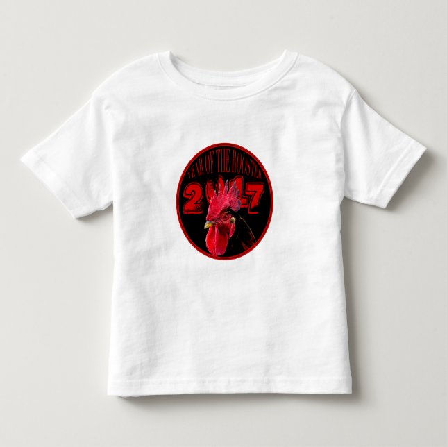Pixelised Rooster Chinese New Year 2017 Y Kid Tee (Front)