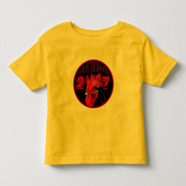 Pixelised Rooster Chinese New Year 2017 Y Kid Tee (Front)